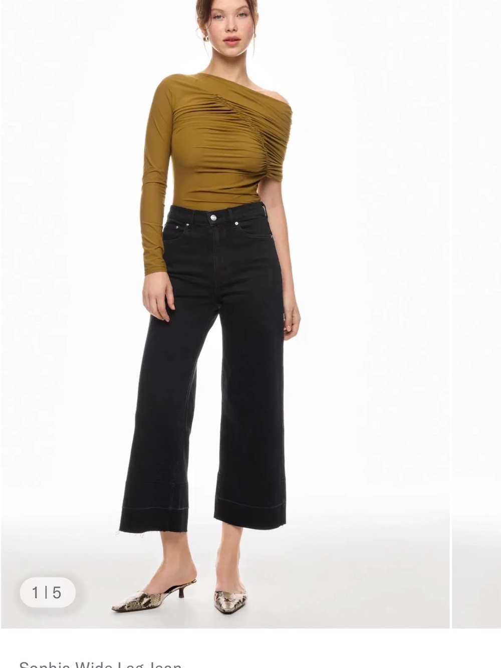 LE JEAN High-Rise Wide Leg Sophia Jeans in Black